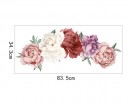 Set of 5 Self Adhesive Peony Floral Wall Decals